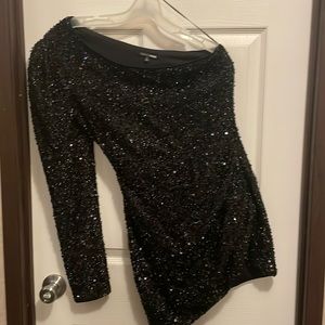 Black shimmer dress